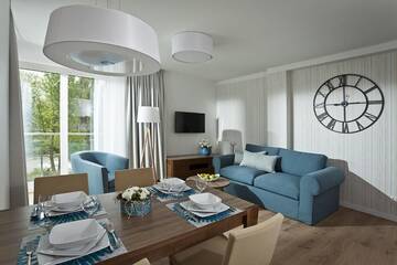 Фото номера Семейные апартаменты с 1 спальней Отель Gwiazda Morza Resort SPA&amp;SPORT г. Владыславово 2